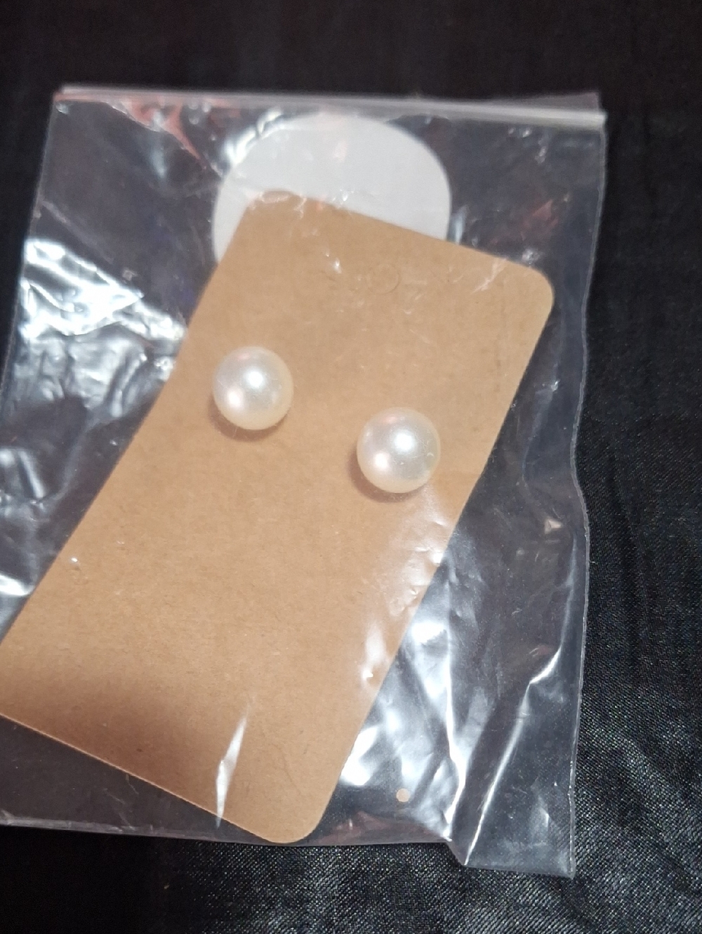 Pearl Stud Earrings - White Faux Pearl